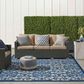 Nourison Aloha Damask 9"6" x 13" Grey and Blue Indoor/Outdoor Area Rug, , large