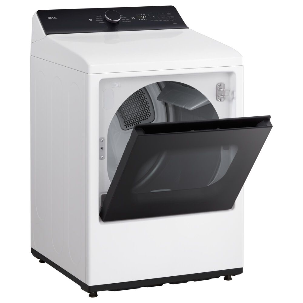 LG 7.3 Cu. Ft. Rear Control Gas Dryer with LG EasyLoad Door and AI Sensing in Alpine White, , large
