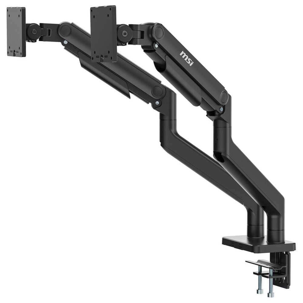 MSI Full-Motion Dual Monitor Desk Mount for 17 to 45" Displays in Matte Black, , large