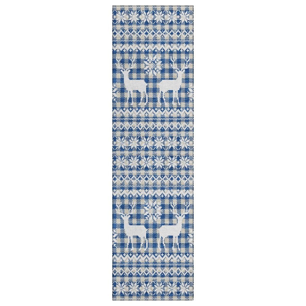 Dalyn Rug Company Wonderland WN28 2"3" x 7"6" Navy Indoor/Outdoor Runner, , large