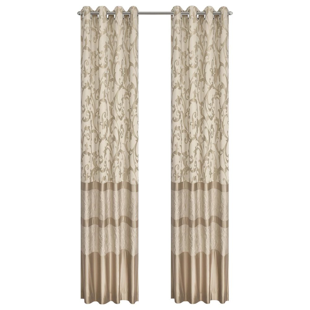Royal Court Spectra Grommet Window Panel Pair in Taupe, , large