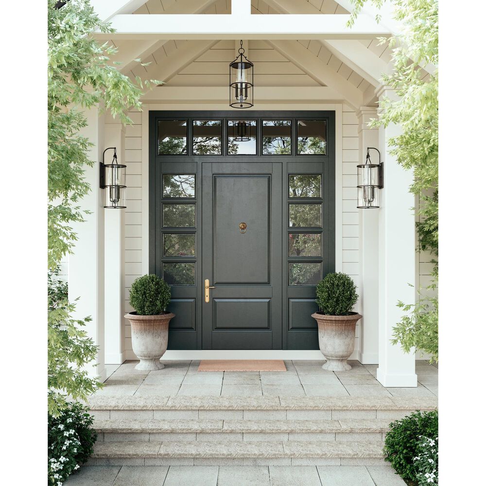 Troy Lighting Burbank 4-Light Exterior Pendant in Texture Black, , large