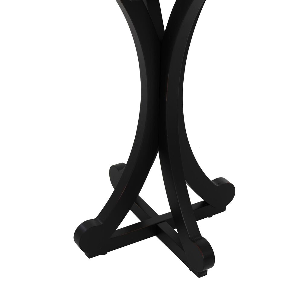 Linden Boulevard Dylan Sculptural Pedestal End Table in Black, , large