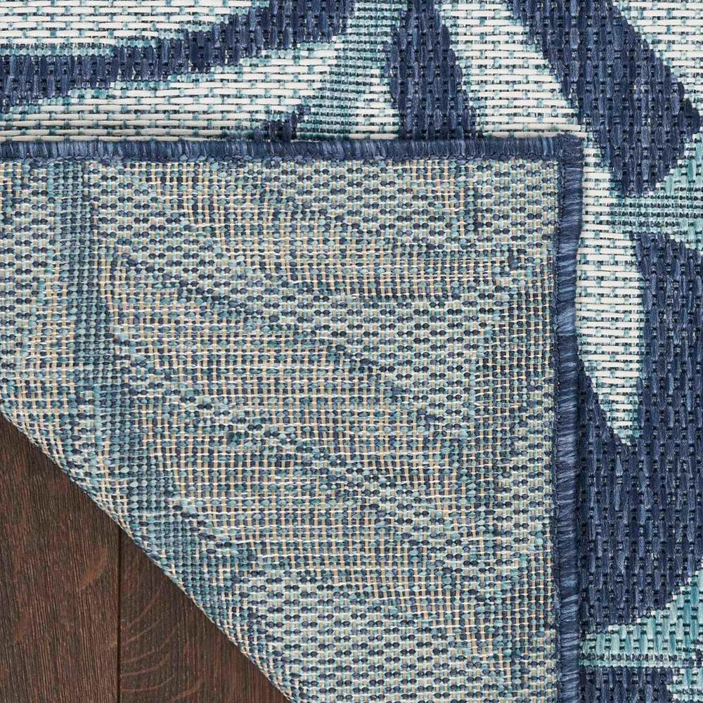 Nourison Garden Oasis Ivory and Navy 4&#39; x 6&#39; Indoor/Outdoor Area Rug, , large