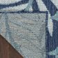 Nourison Garden Oasis Ivory and Navy 4" x 6" Indoor/Outdoor Area Rug, , large
