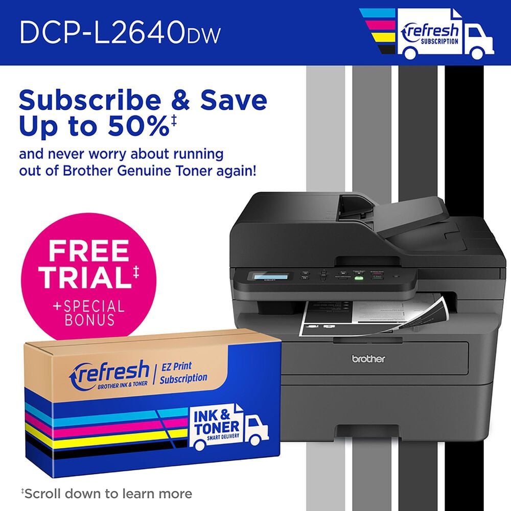 Brother DCP-L2640DW Compact Monochrome Laser Multifunction Printer, , large