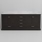 Lexora Home Dukes 80" Double Bathroom Vanity in Espresso with 2 cm White Carrara Marble Top and Rectangular Sinks, , large