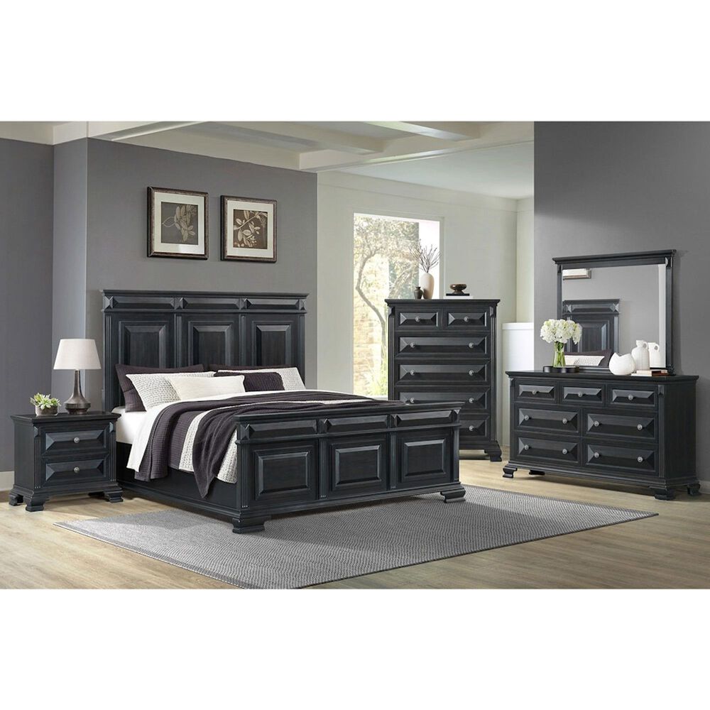 Mayberry Hill Bridgestone 2-Drawer Nightstand in Black, , large