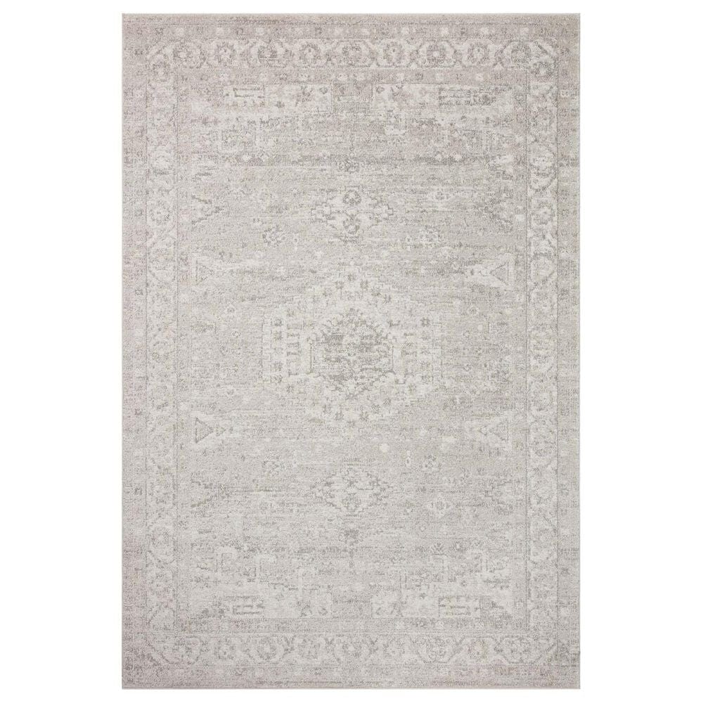 Loloi II Odette 9"2" Round Silver and Ivory Area Rug, , large