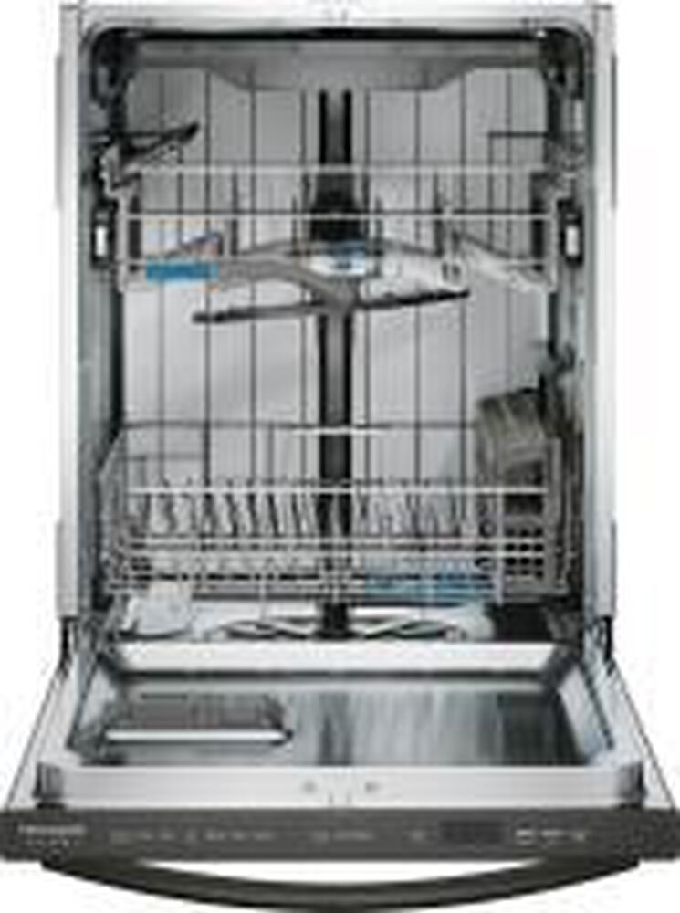 Frigidaire Gallery 24" BuiltIn Bar Handle Dishwasher with CleanBoost in Black Stainless Steel