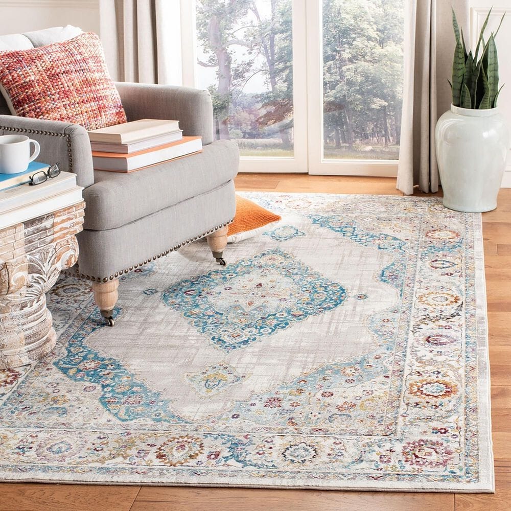 Safavieh Aria ARA116A 4&#39; x 6&#39; Blue and Ivory Area Rug, , large