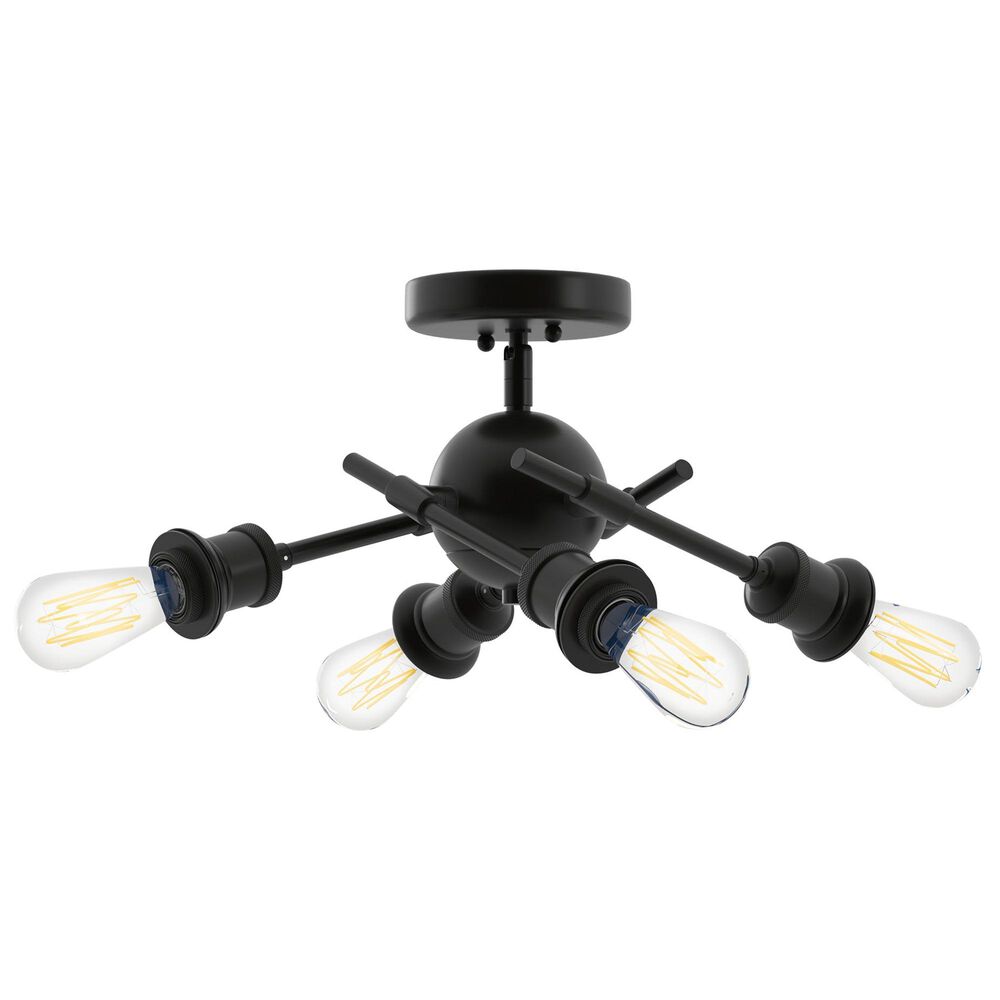 Golden Lighting Axel Semi-Flush in Matte Black, , large