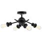 Golden Lighting Axel Semi-Flush in Matte Black, , large