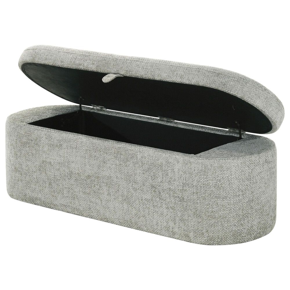 Crown Mark Philipa Storage Bench in Light Grey, , large