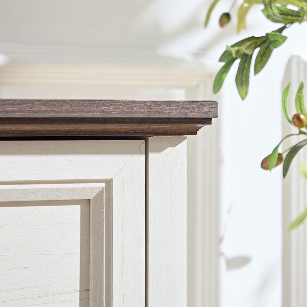 Hearth and Haven 6-Drawer Dresser in White and Walnut, , large