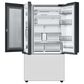 Samsung Bespoke Bespoke 30.1 Cu. Ft. 3-Door French Door Refrigerator with Beverage Center - White Glass Panels Included, , large