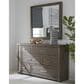 Riva Ridge Modern Loft 6 Drawer Dresser and Mirror in Greystone, , large