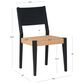 Linon Home Decor Cadence Side Chair with Woven Rope Seat in Black, , large