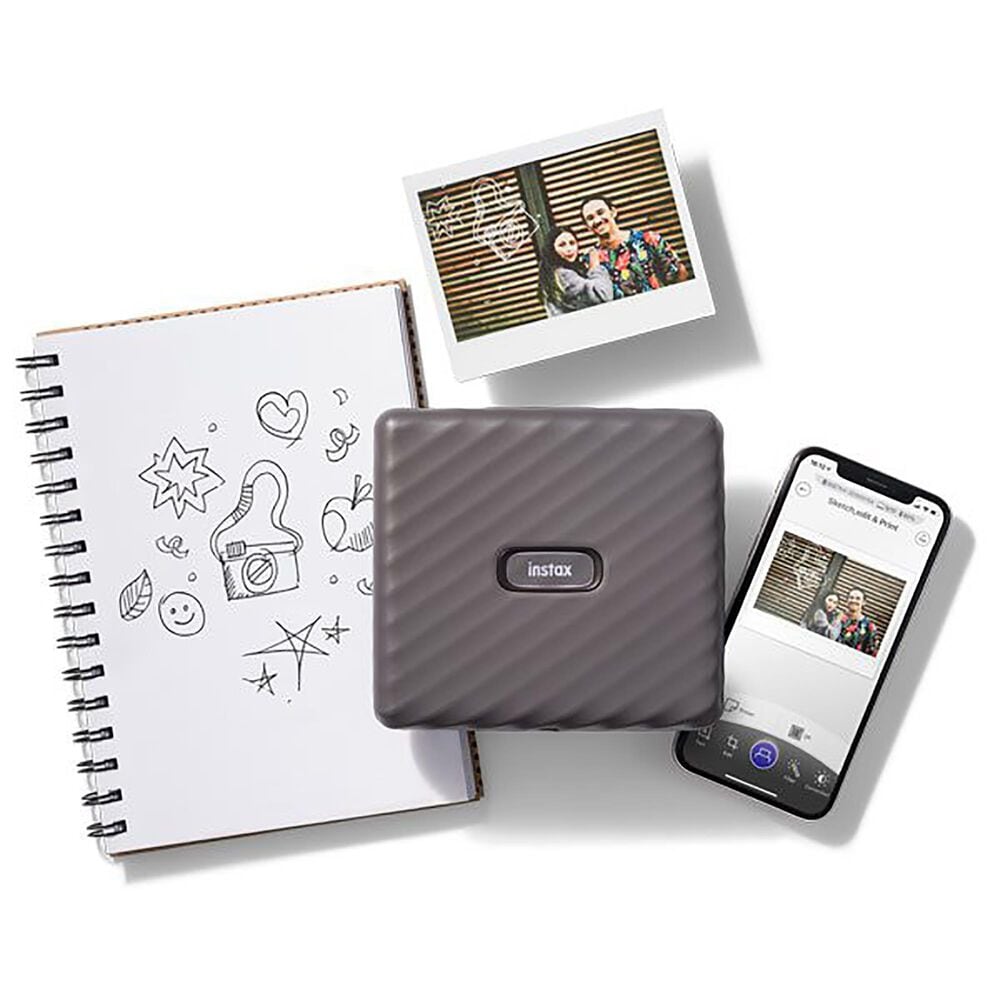 Fujifilm Instax Link Wide Printer in Ash Mocha Gray, , large