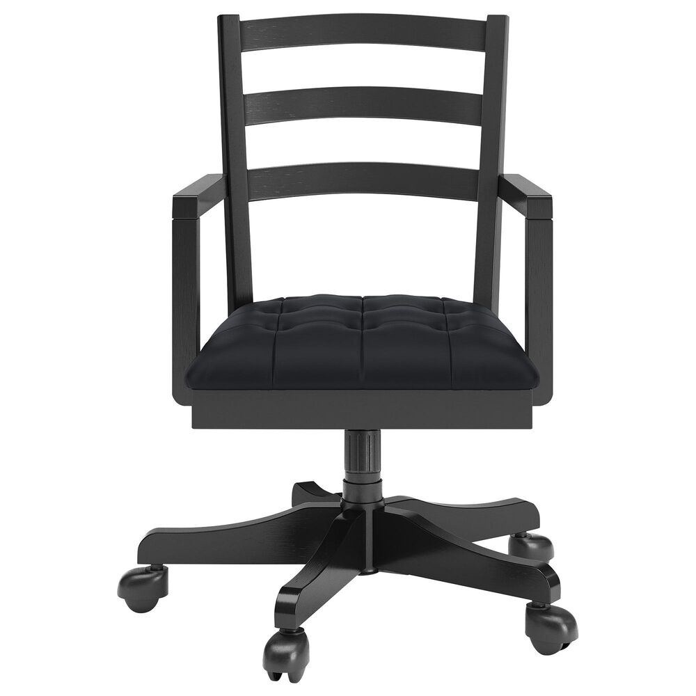 Ashley Wildenauer 3-Piece L-Shape Desk with Chair Set in Brown and Black, , large