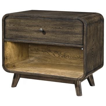 New Heritage Design Rex 1-Drawer Nightstand in Walnut, , large