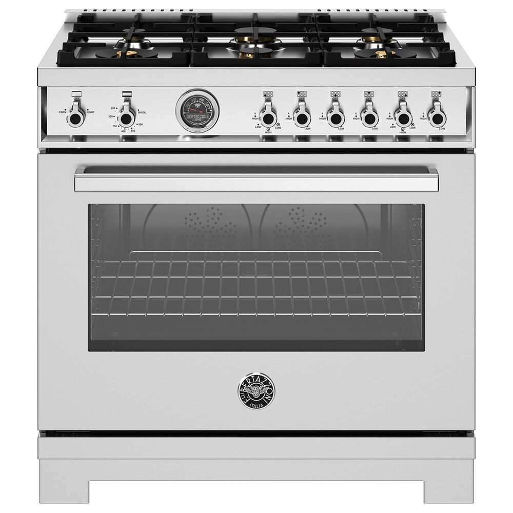 Bertazzoni Professional 5.9 Cu. Ft. Freestanding Gas Range in Stainless Steel, , large