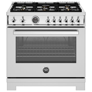 Bertazzoni Professional 5.9 Cu. Ft. Freestanding Gas Range in Stainless Steel, , large
