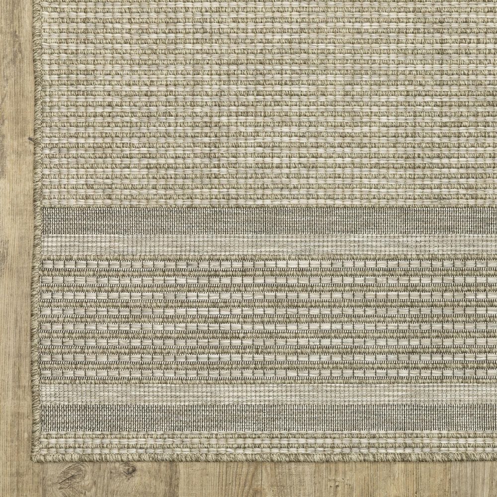 Oriental Weavers Tortuga TR07A 1&#39;10&quot; x 7&#39;6&quot; Beige and Black Runner, , large