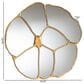 Baxton Studio Novia Flower Accent Wall Mirror in Antique Gold Leaf, , large