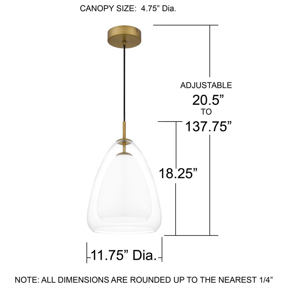 Quoizel Aero 1-Light Pendant Ceiling Light in Antiqued Gold, , large