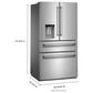 Maytag 29 Cu. Ft. French Door Bottom Mount Refrigerator in Fingerprint-Resistant Stainless, , large