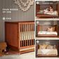 Maxi Cosi Everheart 4-in-1 Convertible Crib in Walnut Ash, , large