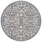 Amber Lewis x Loloi Zuma 3" Round Blue and Ivory Area Rug, , large