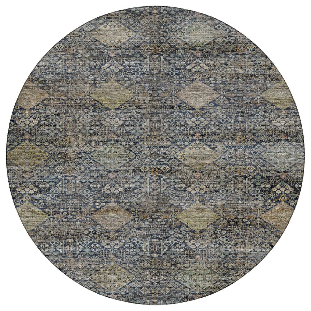 Dalyn Rug Company Aristo AR1 Navy 8" Round Area Rug, , large