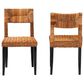 Baxton Studio Manrico Side Chair in Dark Brown and Natural (Set of 2), , large