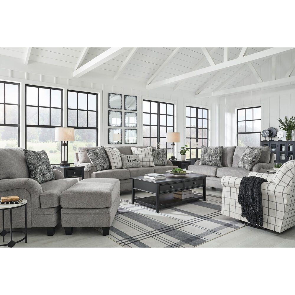 Ashley Davinca Stationary Loveseat in Charcoal, , large