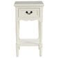 Maple and Jade End Table with Shelf and Drawer in Cream, , large