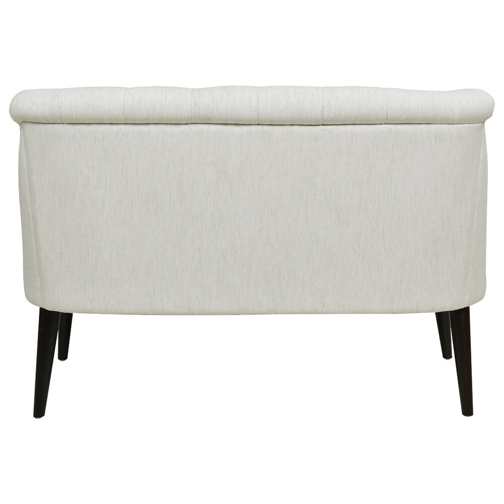 Jennifer Taylor Home Stella Stationary Settee in Natural White NFM