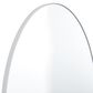 Maple and Jade 24" Oval Wood Wall Mirror with Thin Minimalistic Frame in White, , large