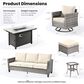 HOMLUX 7 Piece Outdoor Patio Set in Beige, , large