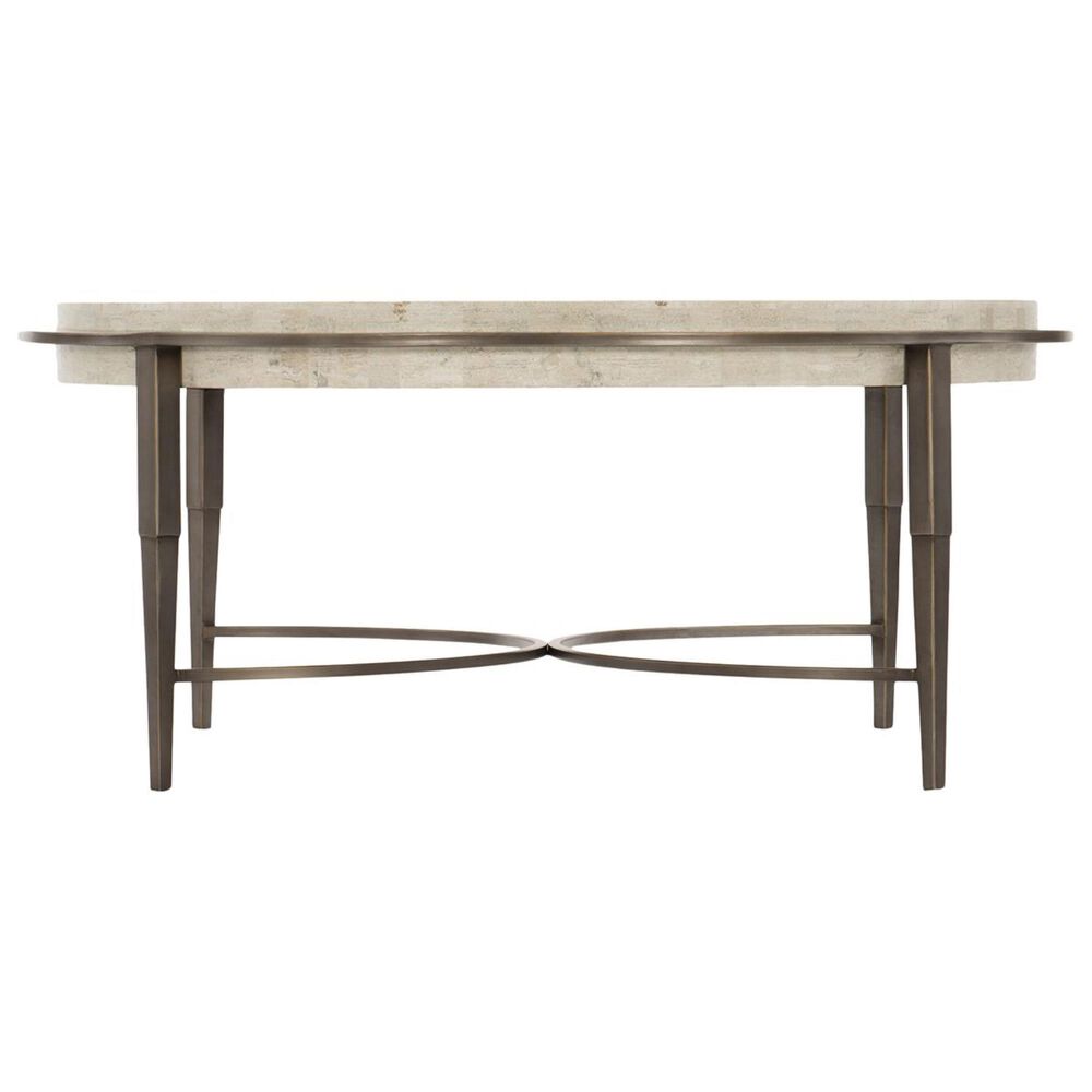 Bernhardt Barclay Round Cocktail Table in Antique Pewter, , large