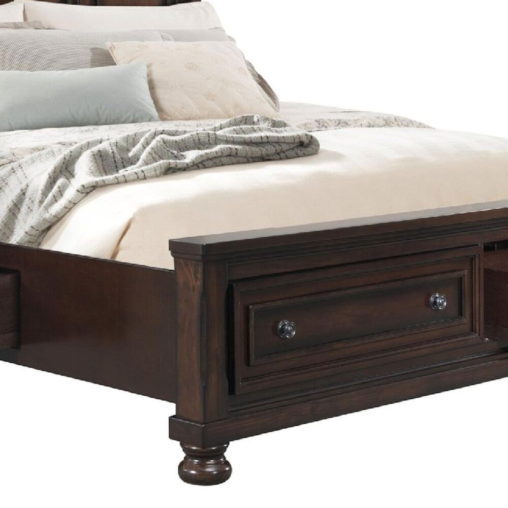 Mayberry Hill Kingston Queen Storage Bed in Rich Walnut, , large