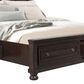 Mayberry Hill Kingston Queen Storage Bed in Rich Walnut, , large