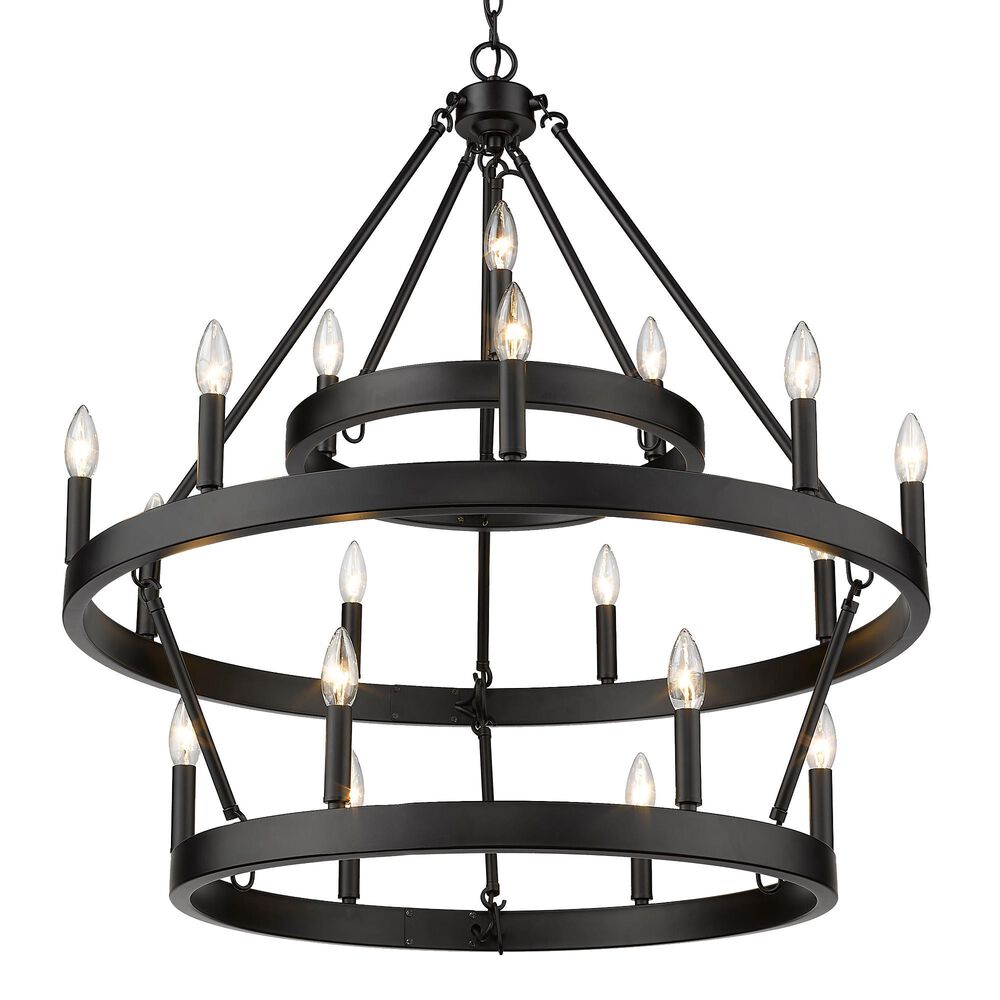 Golden Lighting Alastair 18-Light Chandelier in Matte Black, , large