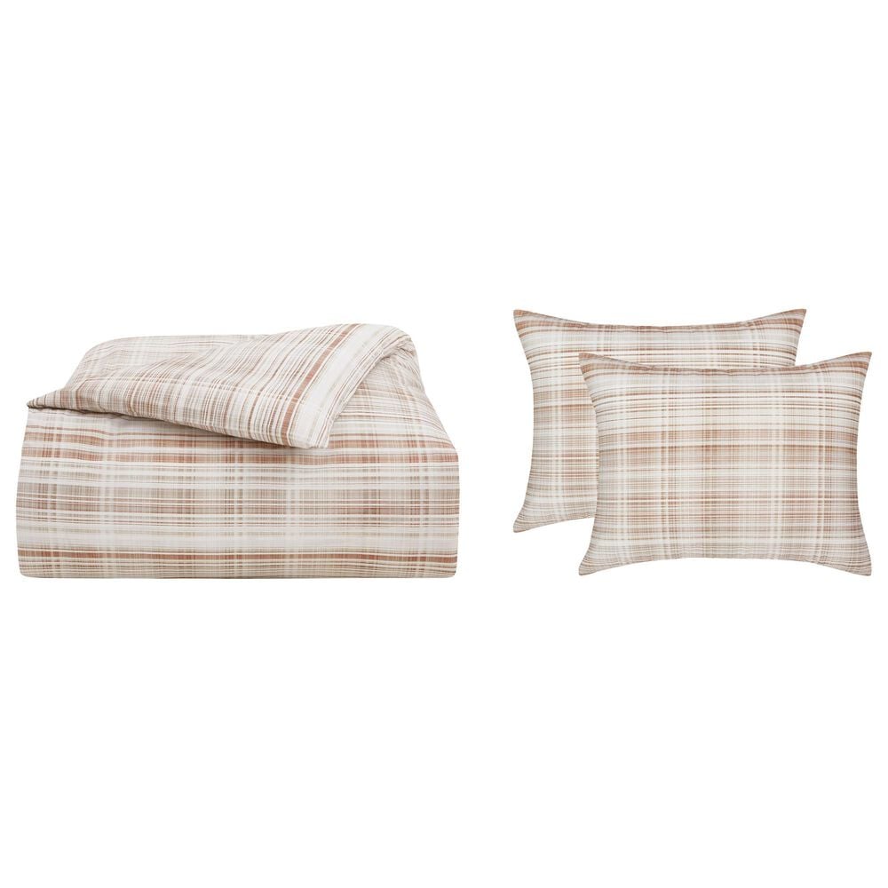 J. Queen New York Pascal 3-Piece King/California King Duvet Cover Set in Cinnamon, , large