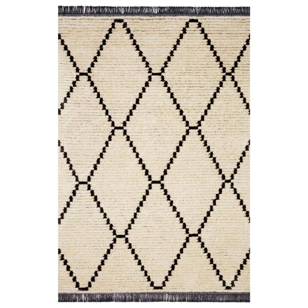 Chris Loves Julia x Loloi Alice ALI-04 5"2" x 7"6" Cream and Charcoal Area Rug, , large