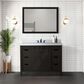 Lexora Home Marsyas 48" Single Bathroom Vanity in Brown with 2 cm White Cultured Marble Top and Rectangular Sink, , large