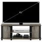 HOMLUX 43.8" TV Stand with 2-Door in French Oak and Black, , large