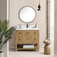 James Martin Vanities Breckenridge 36" Single Bathroom Vanity in Light Natural Oak with Single Hole 3 cm White Zeus Quartz Top and Rectangular Sink, , large