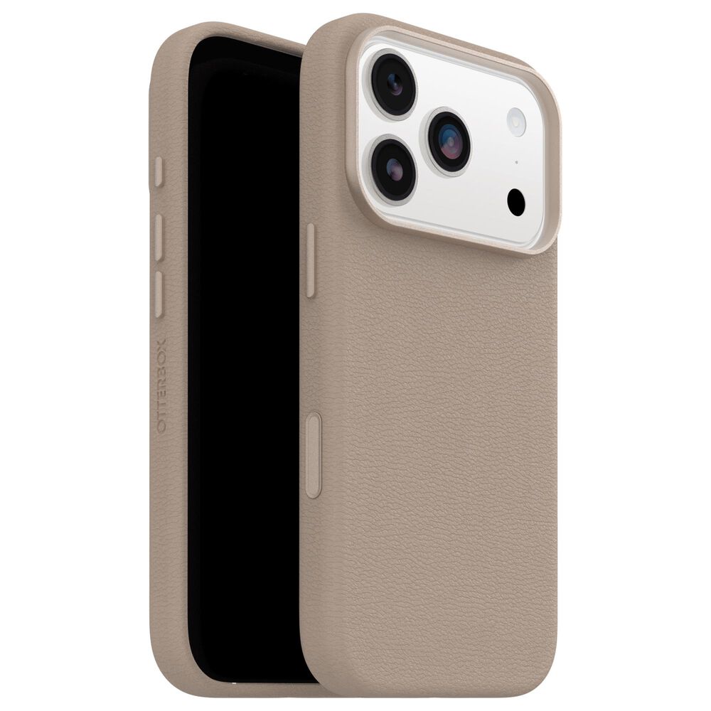 OtterBox Symmetry Cactus Leather Case for iPhone 17 Pro in Grey Comfort, , large